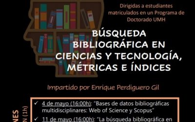 Búsqueda bibliográfica en ciencias y tecnología, métricas e índices